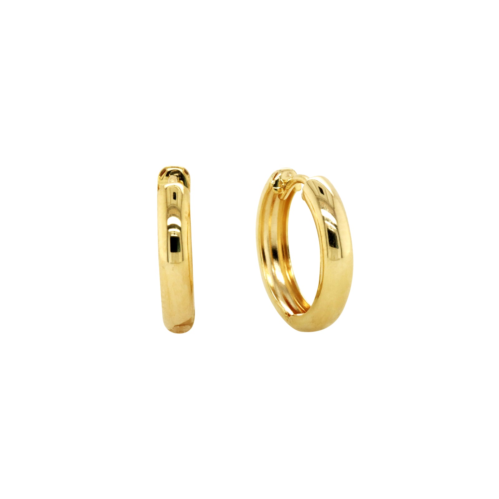 9 Carat Silver Filled Yellow Gold Huggie Earring