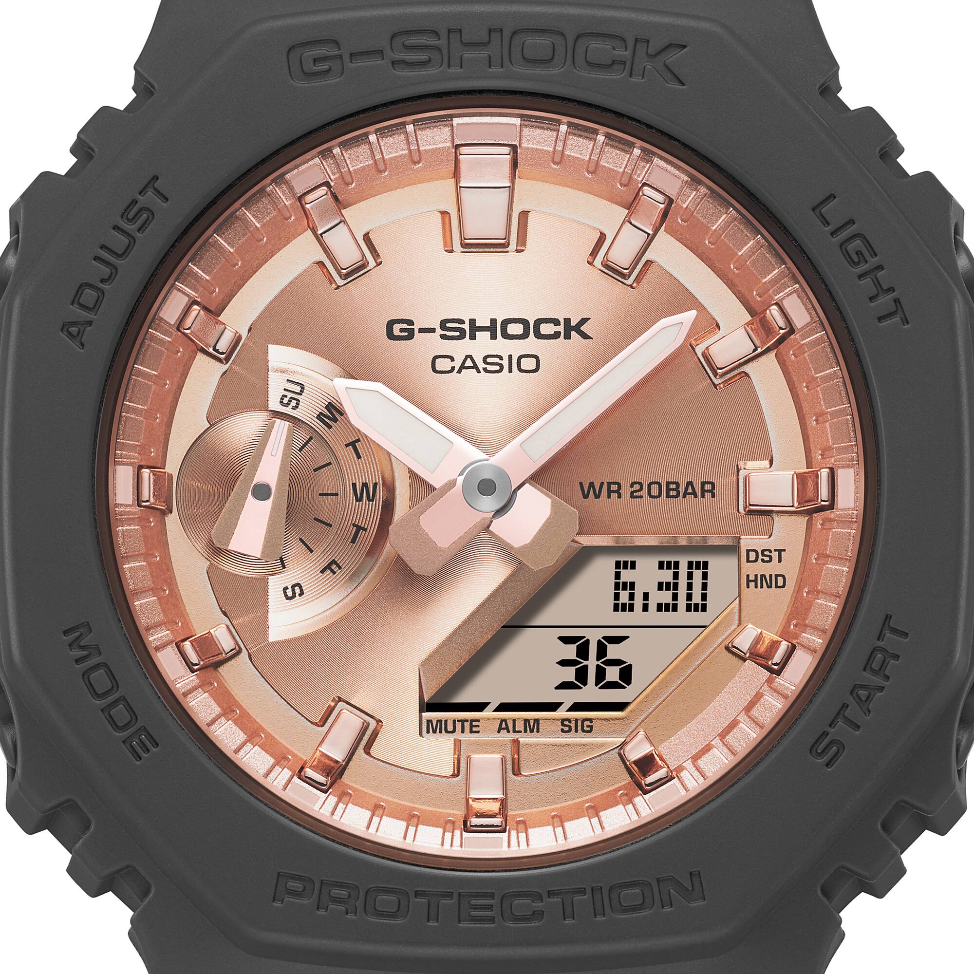 G Shock Womens PinkGold Analog Digital 2100 Series GMA-S2100MD-1A