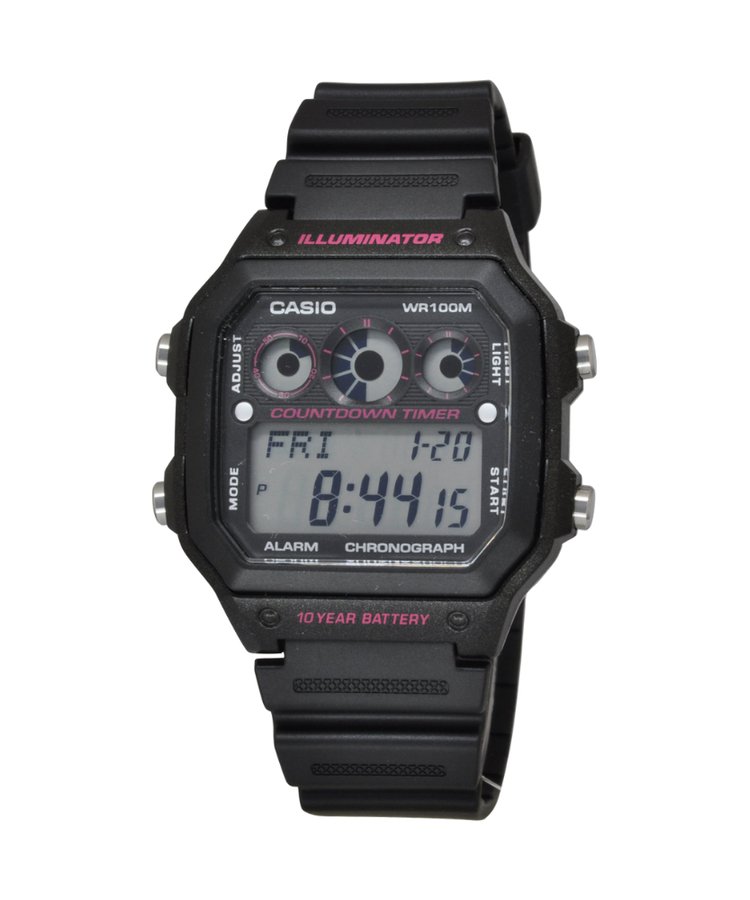 Casio Illuminator Black Resin Digital Men's Watch