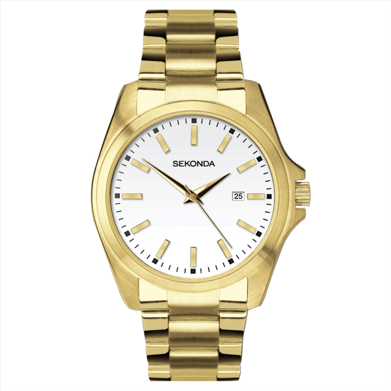 Sekonda Gold Mens Watch With White Dial