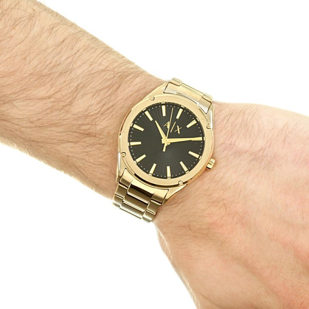 Armani Exchange Fitz Black Gold Watch