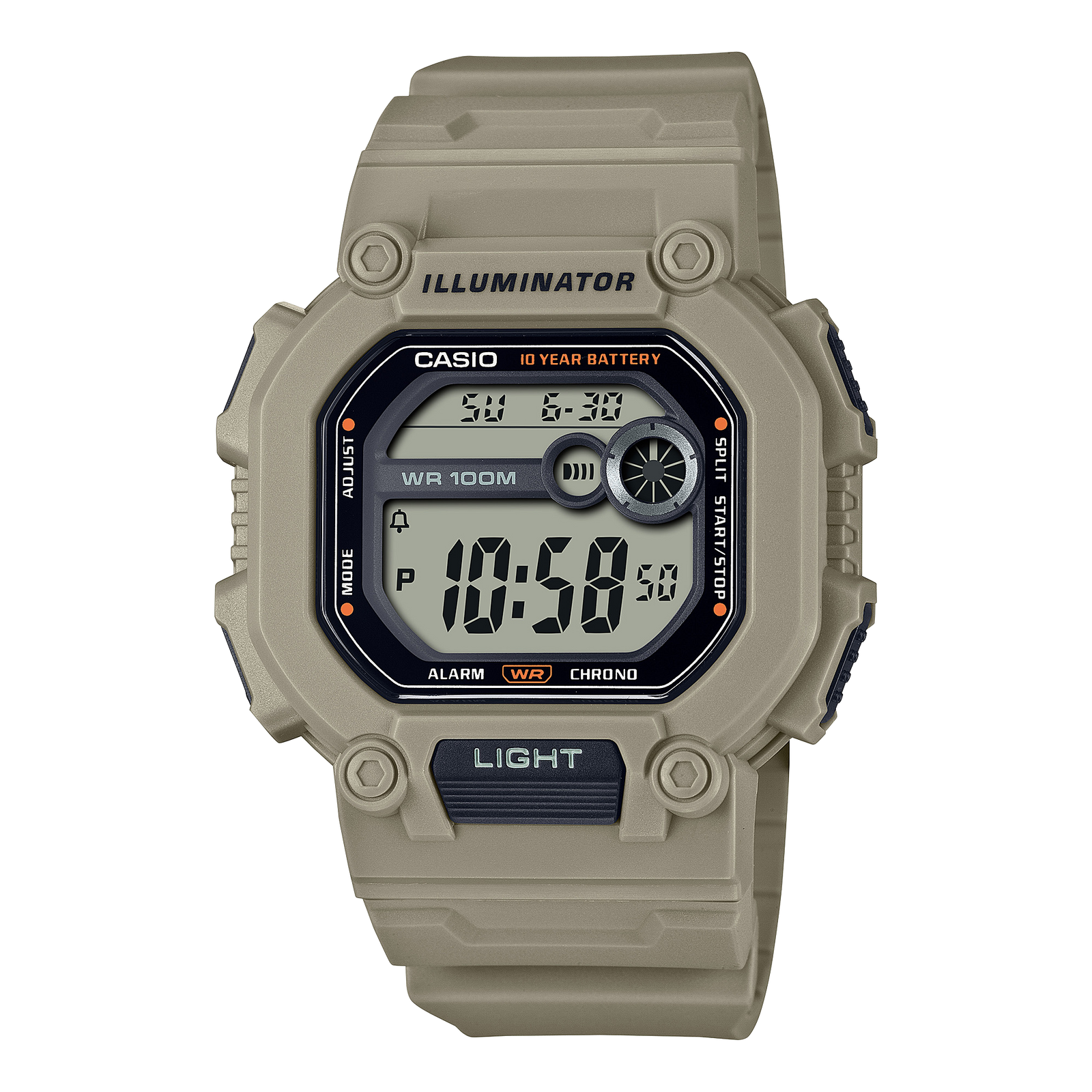 Casio Illuminator Men's Digital Desert Beige Band Watch