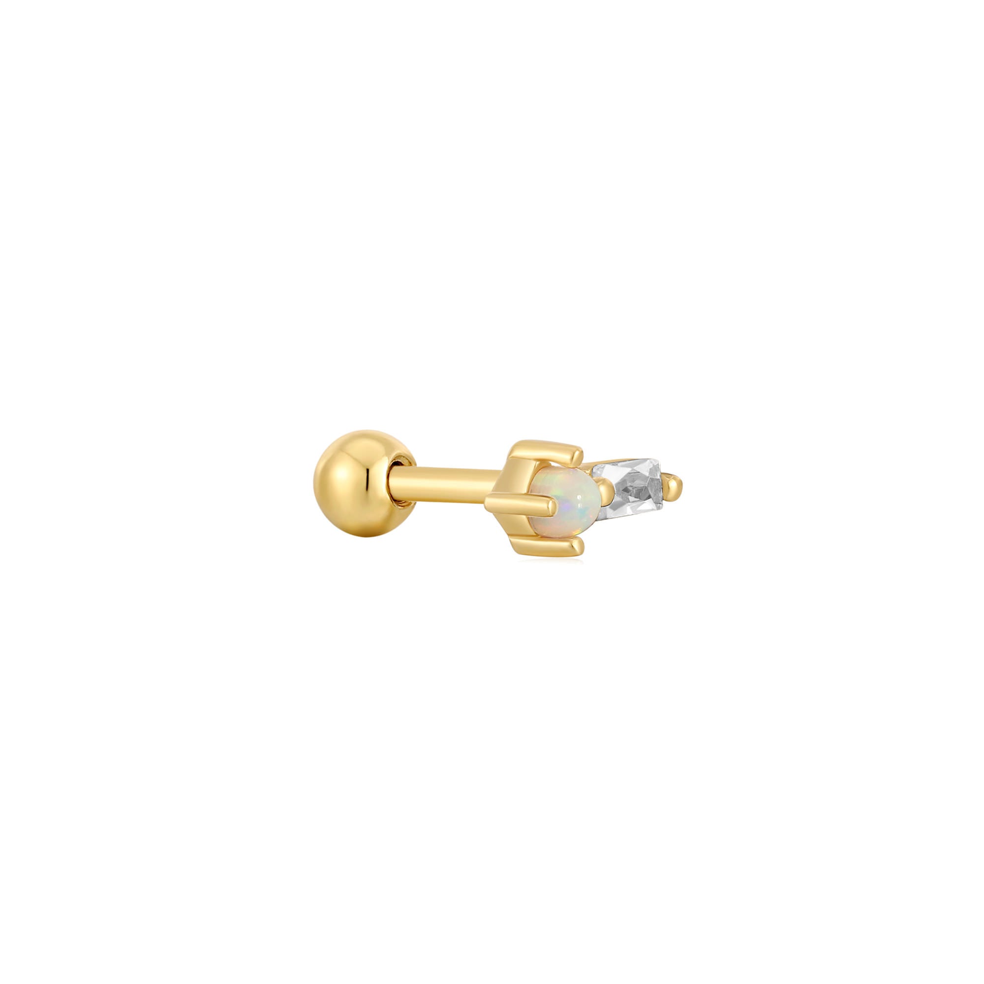 Ania Haie Gold Kyoto Opal Sparkle Barbell Single Earring