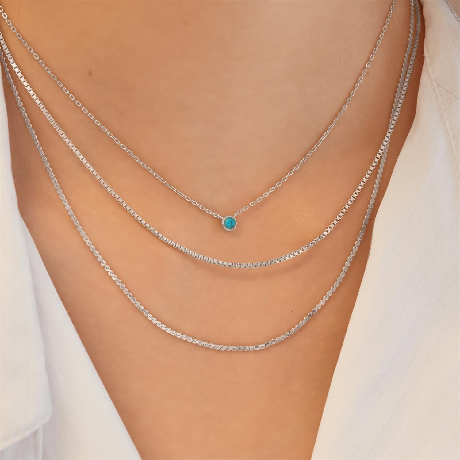 Ania Haie Bezel-Set Lab-Created Turquoise Solitaire Necklace