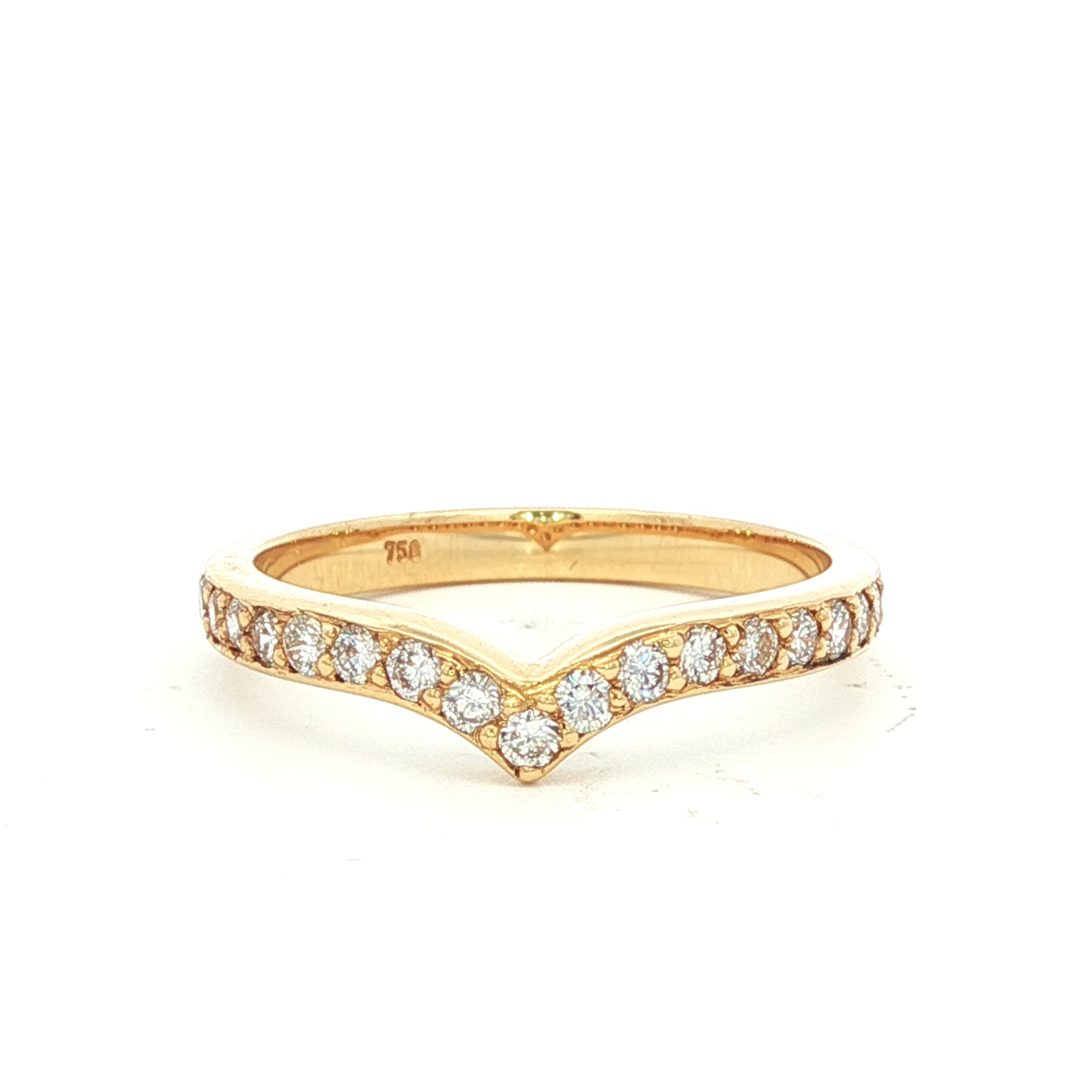 Diamond Ring in 18ct YG with 17x.02ct Dia SZ M1/2