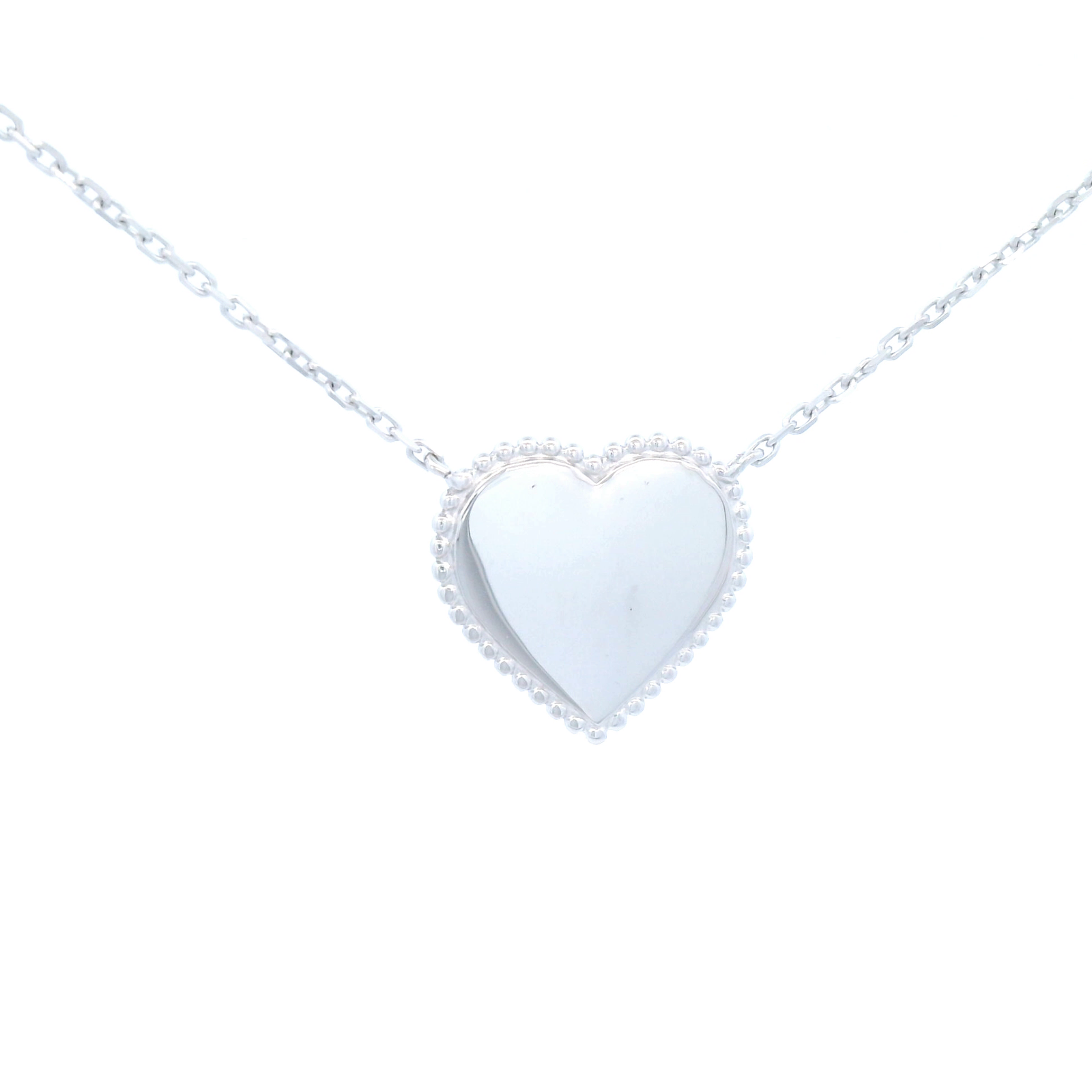 Heart With Plaited Edge Necklet