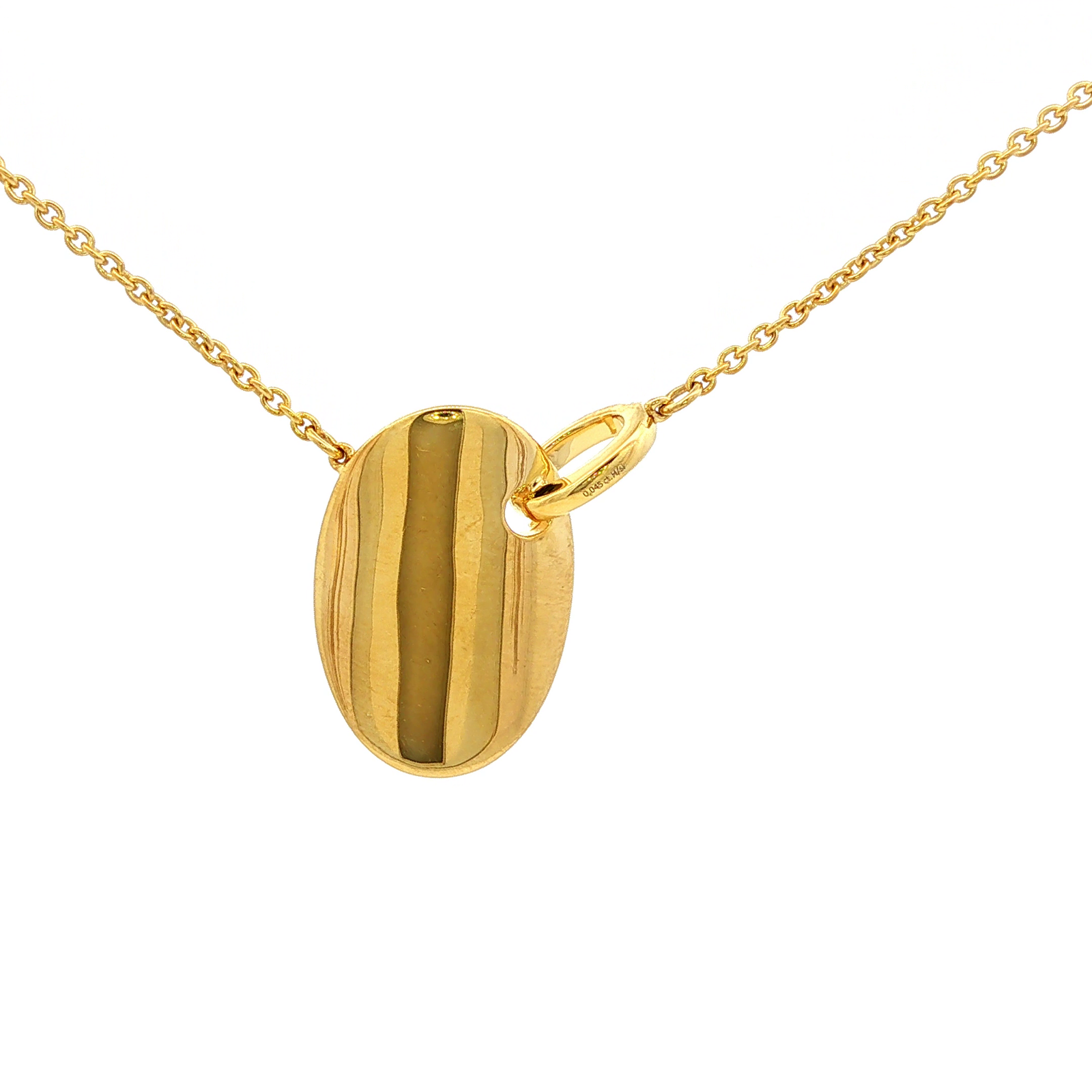 Tsavorite Garnet and Diamond Necklace in Yellow Gold