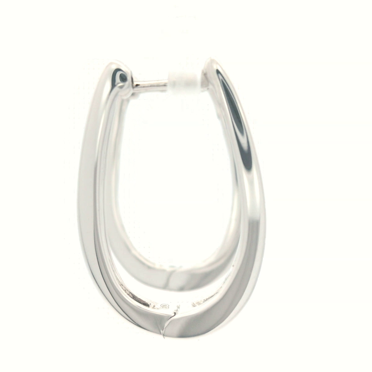 AS007 9CT W/G .50CT Dia SET OVAL HUGGIES