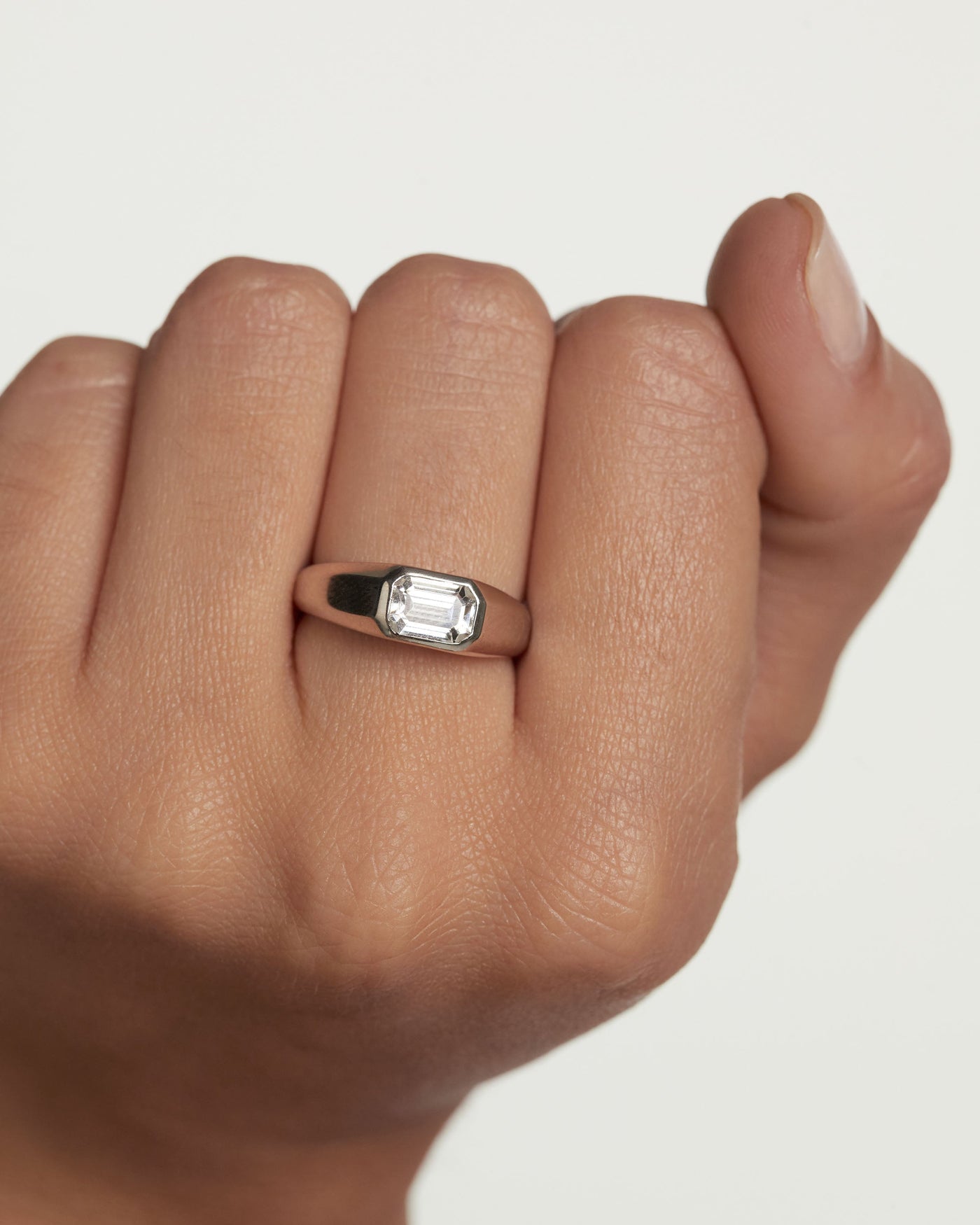 PDPAOLA Octagon Shimmer Stamp Ring