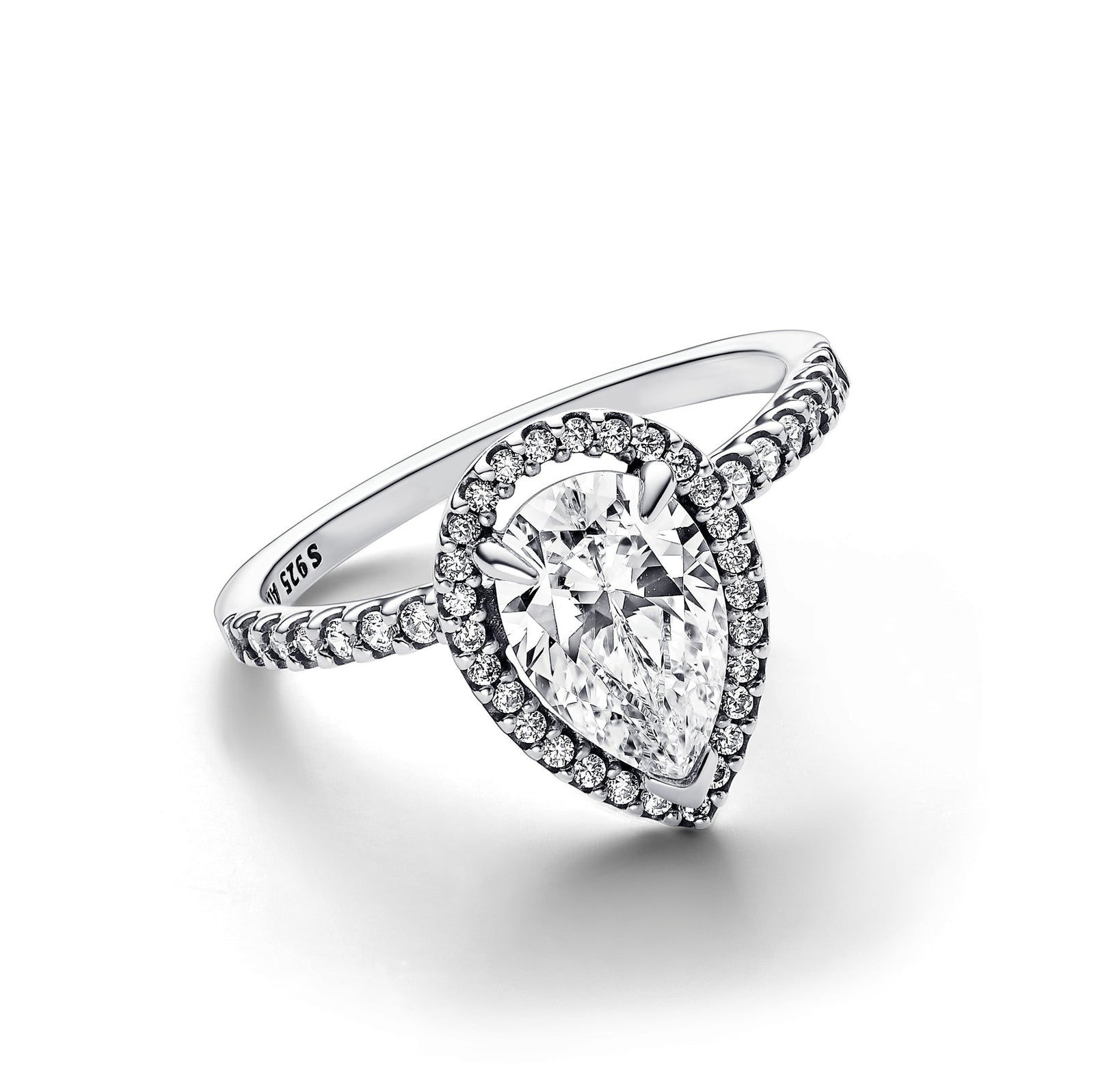 Pandora Sparkling Pear Halo Ring