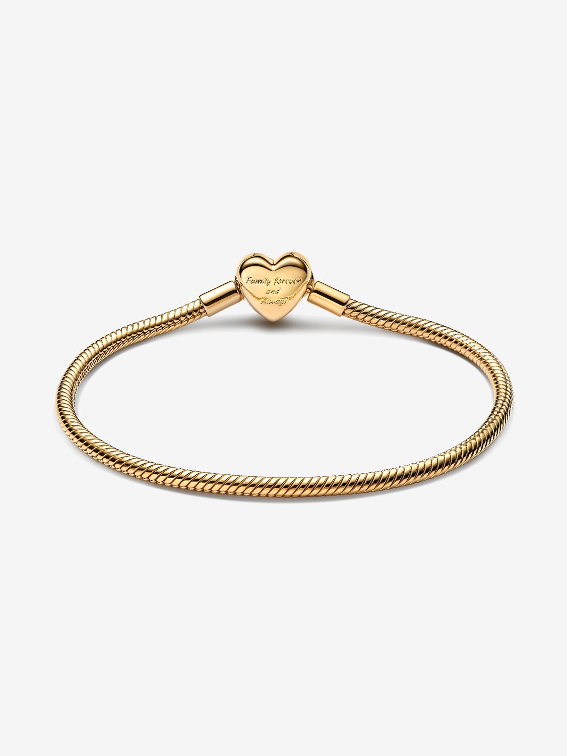 Pandora Sparkling Infinity Heart Clasp Snake Chain Bracelet