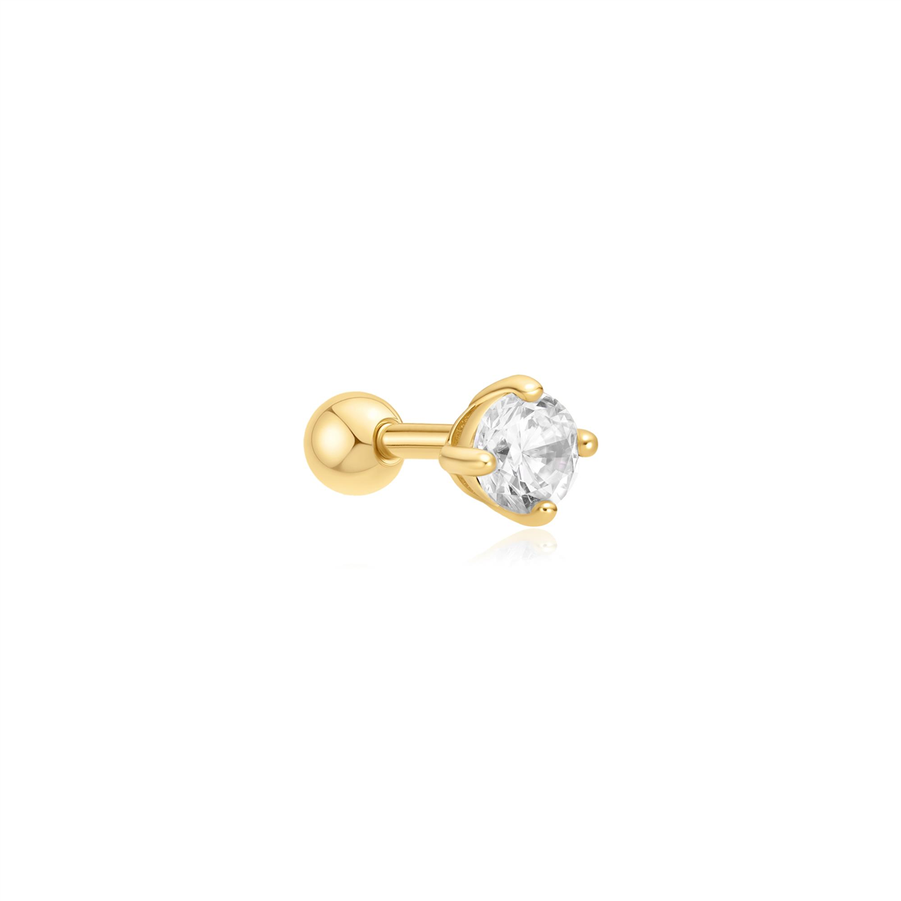 Ania Haie Gold Sparkle Round Barbell Single Earring