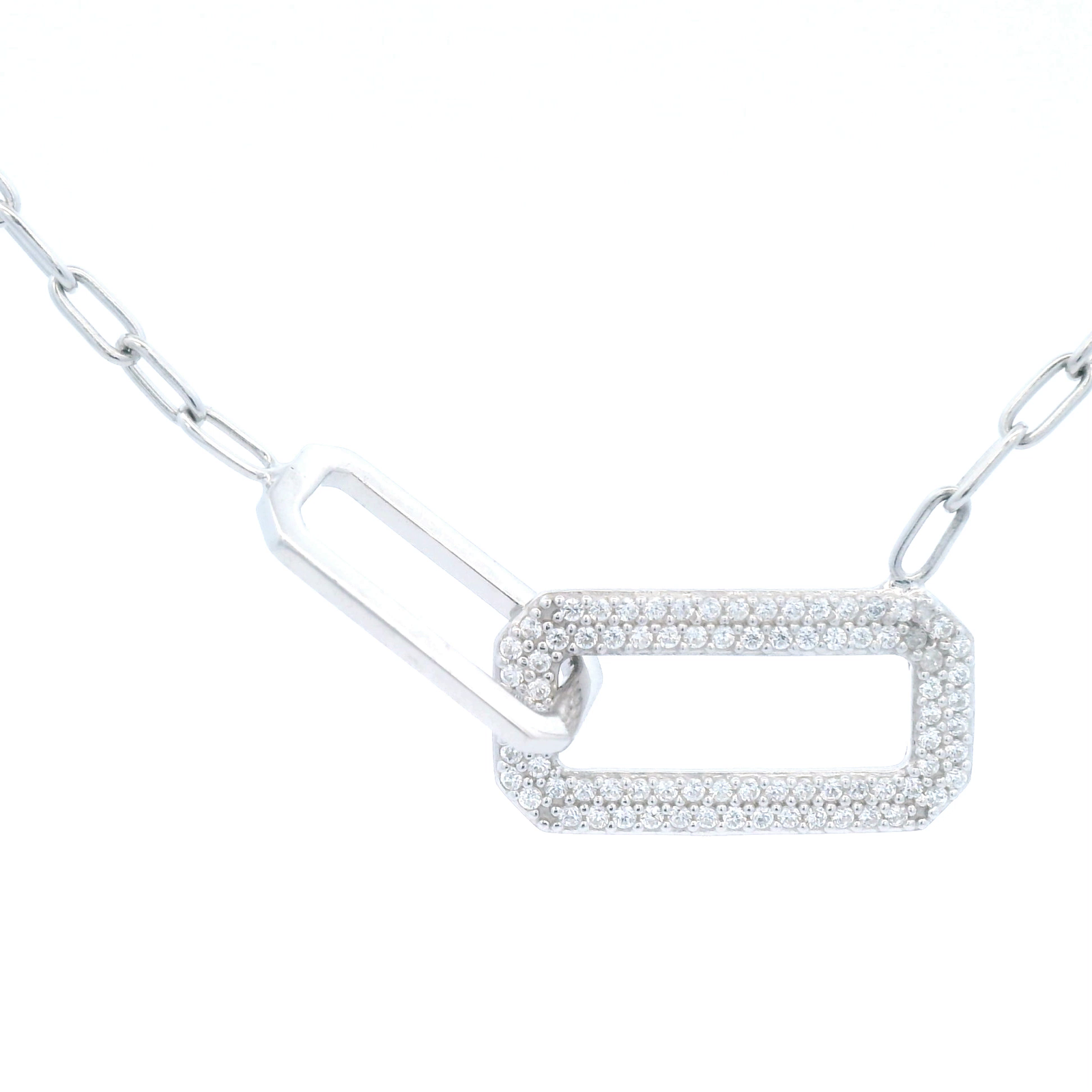 Double Claw Set Rectangle Feature With Paperclip Chain