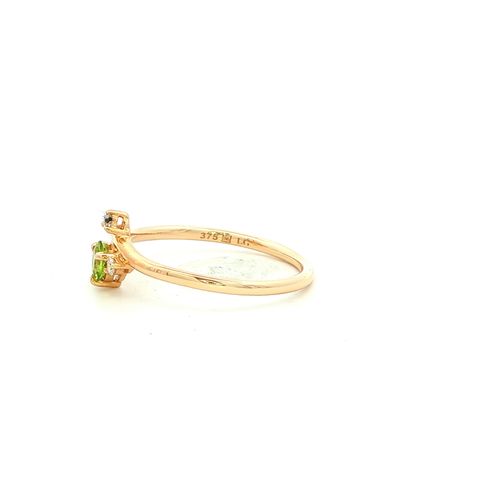 Peridot and Diamond Dress Ring in Yellow Gold
