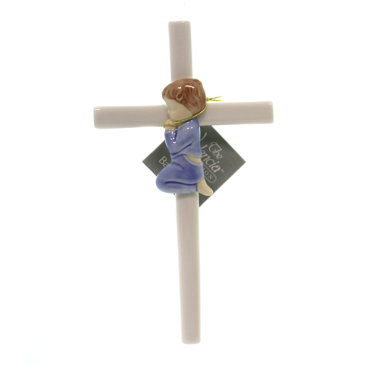 Praying Baby Boy Cross | Porcelain