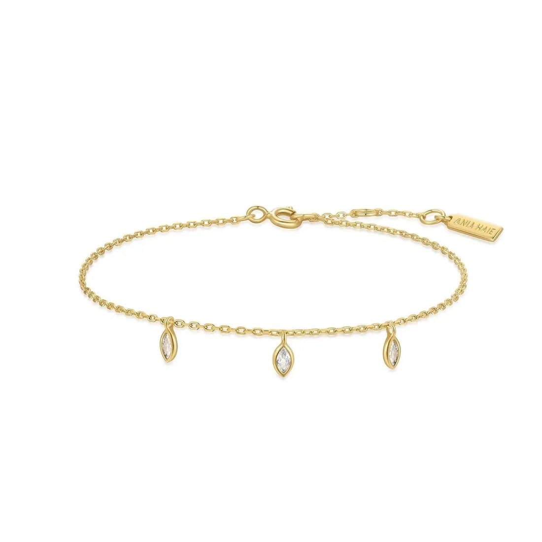 #5A MELODIC SIL CZ TRI DROP BL 16.5+2cm