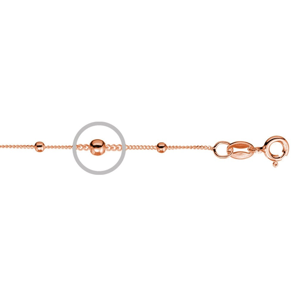 Rose Gold Ball Detail Curb Chain