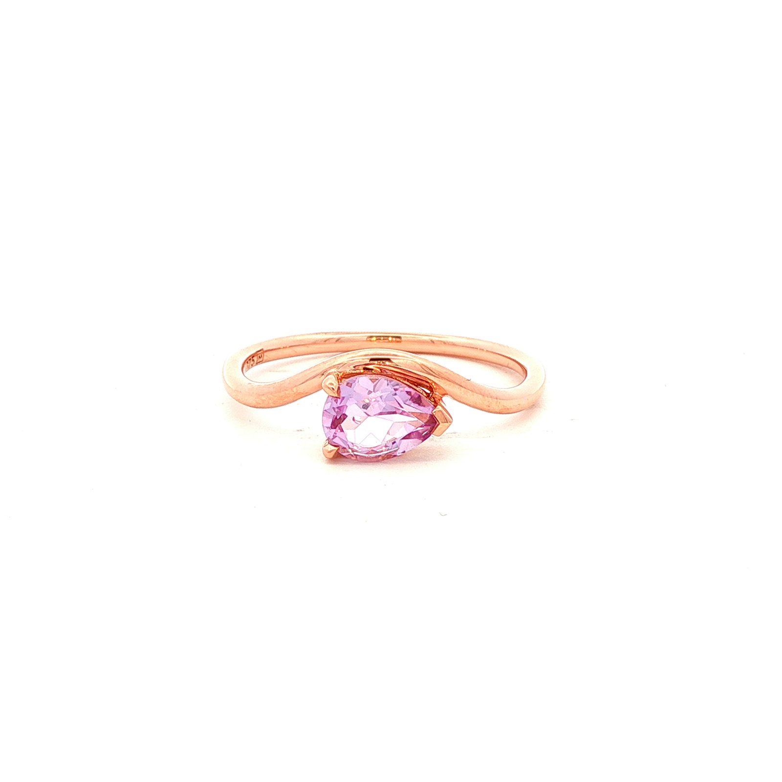 Amethyst Dress Ring in Rose Gold