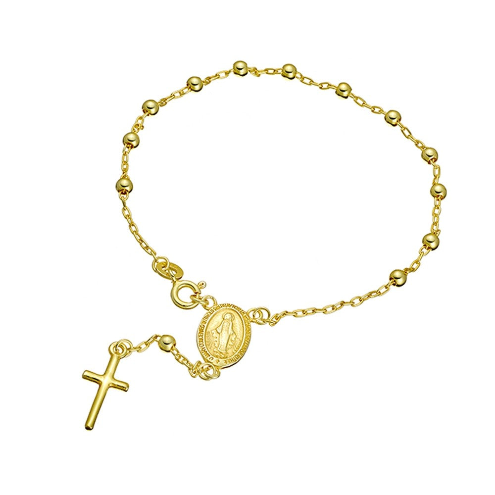 Sterling Silver Rosary Bracelet