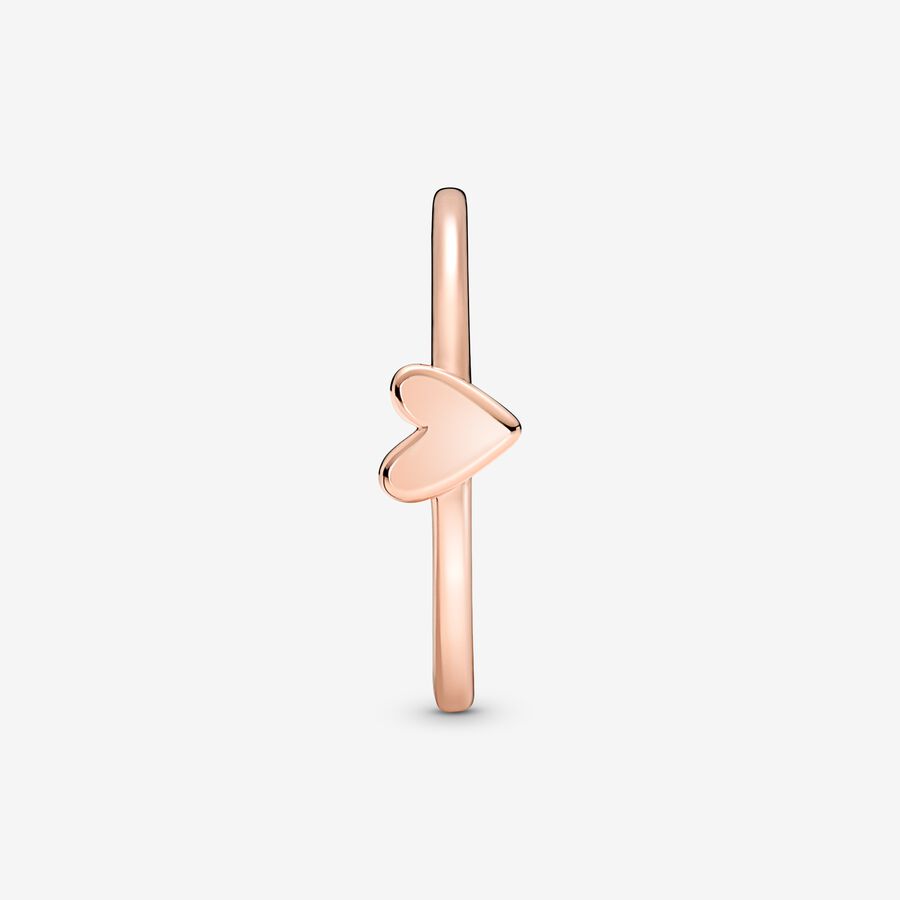 Heart 14k rose gold-plated ring