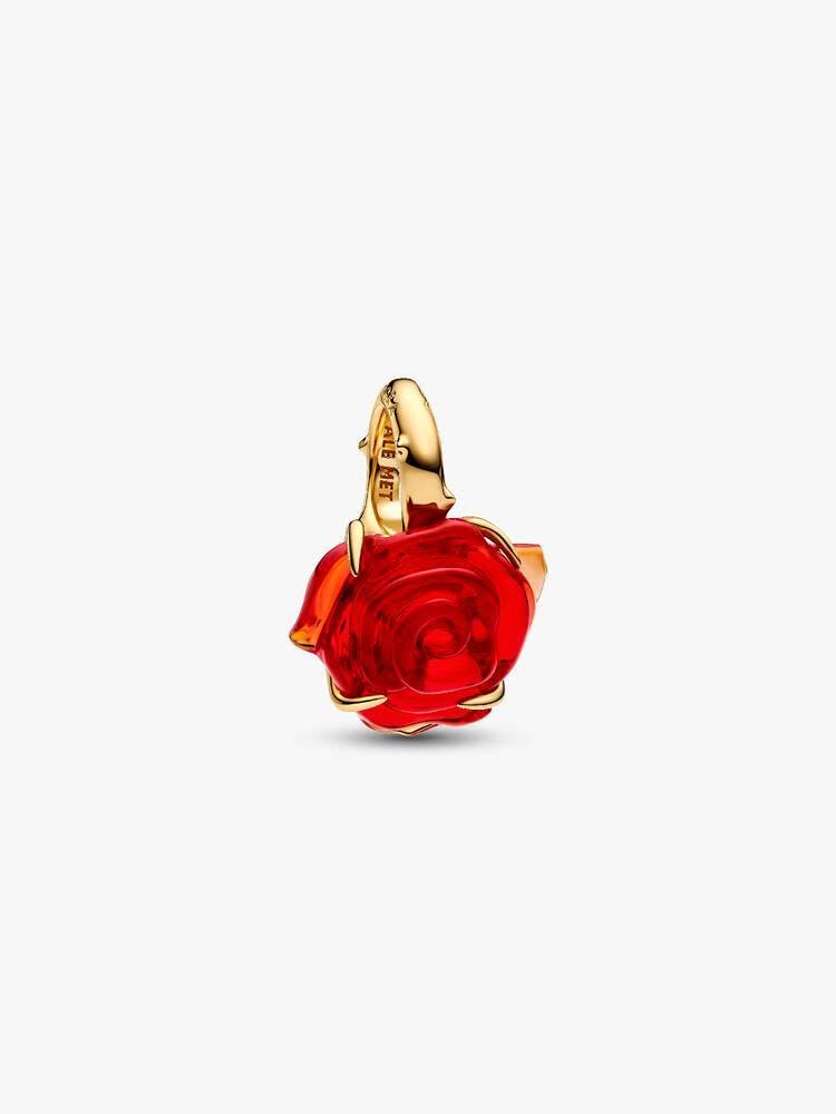Pandora Disney Beauty and the Beast Enchanted Rose Dangle Charm