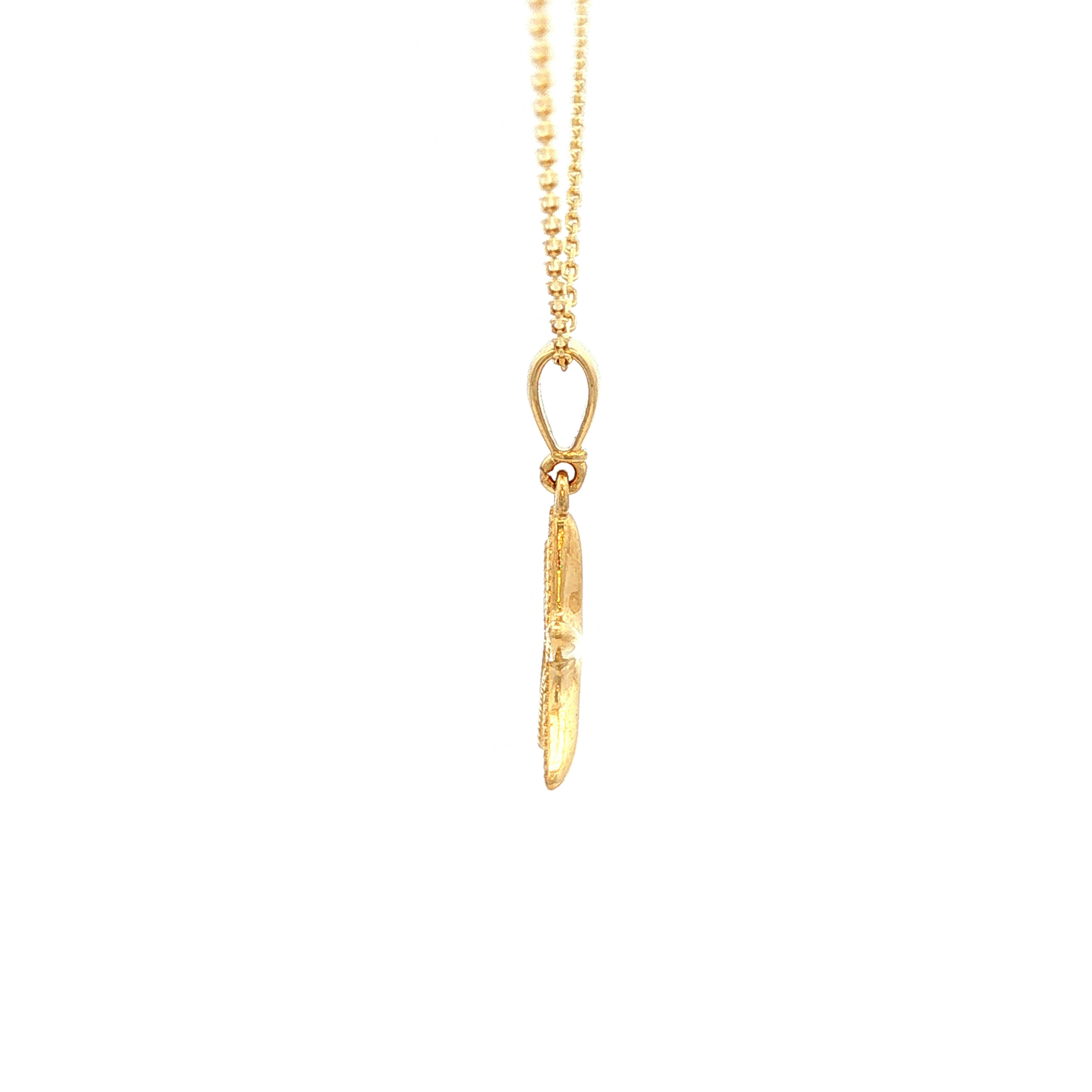 Starfish Charm Necklace in Yellow Gold