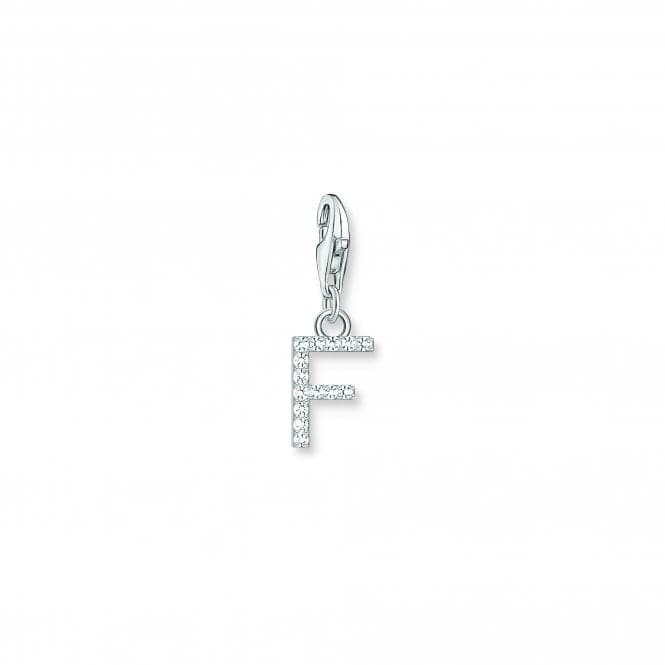 Thomas Sabo Charmista White Zirconia Letter F Charm Pendant