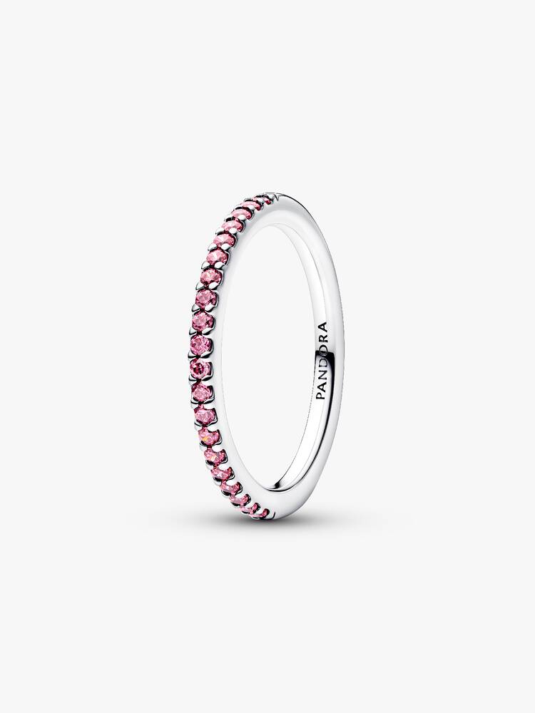 Pandora Sparkling Pink Band Ring