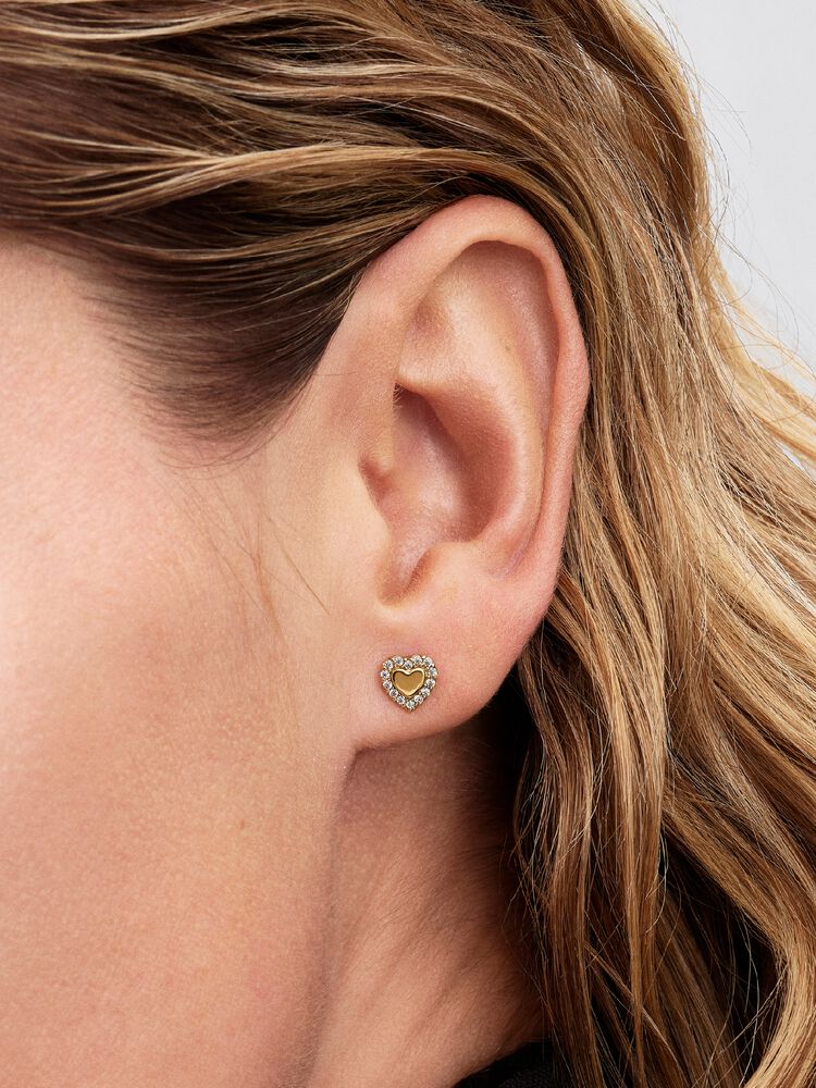 Pandora Heart Halo Stud Earrings