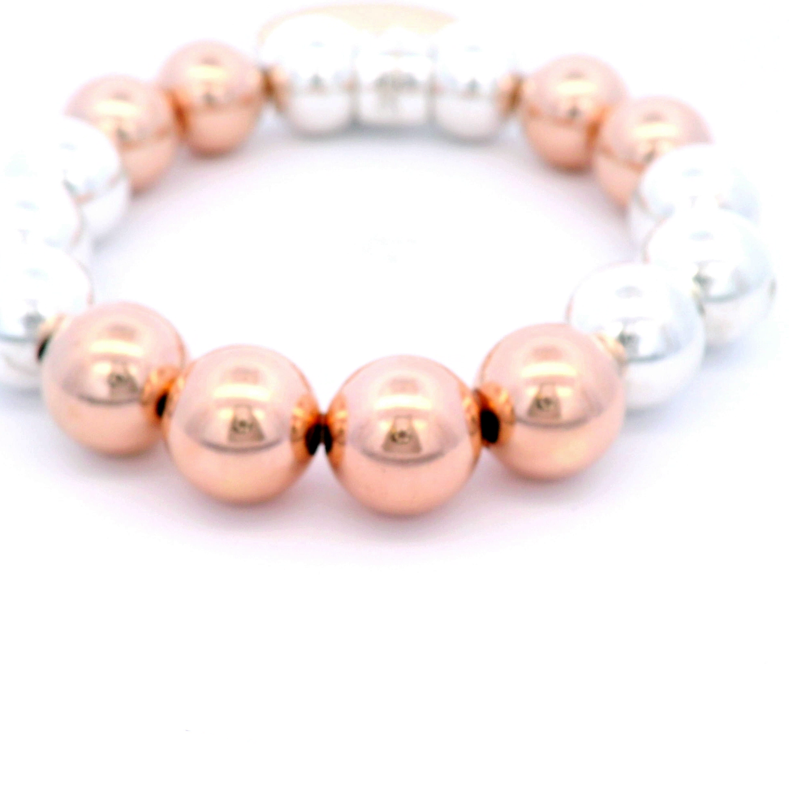 Von Treskow Two Tone Stretchy Bracelet with Half Penny