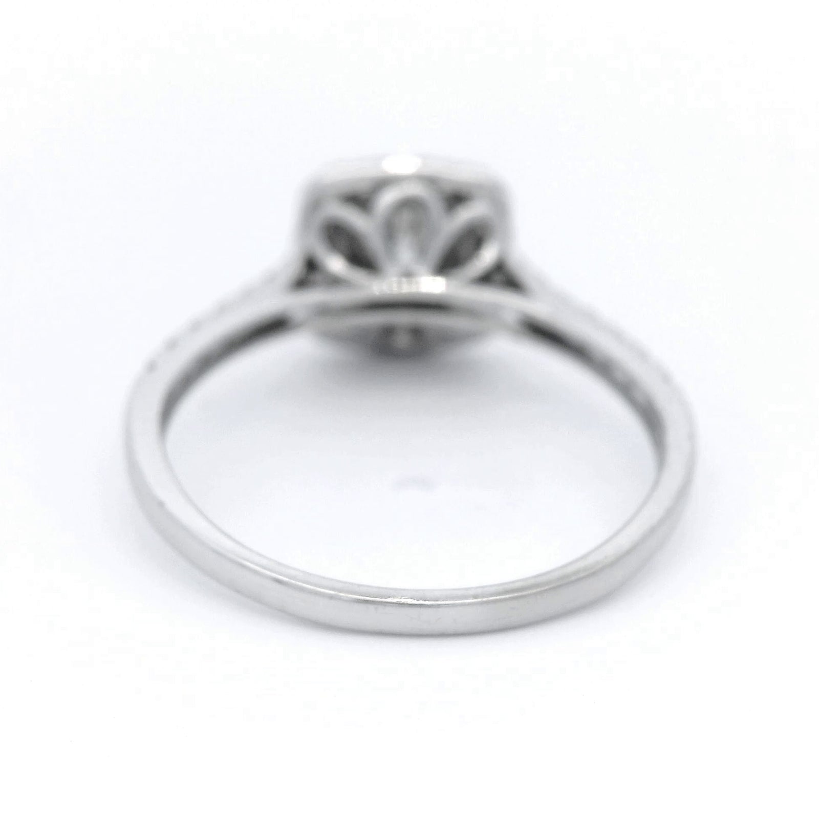 Claw Set Princess Cut Diamond Ring Set in White Gold