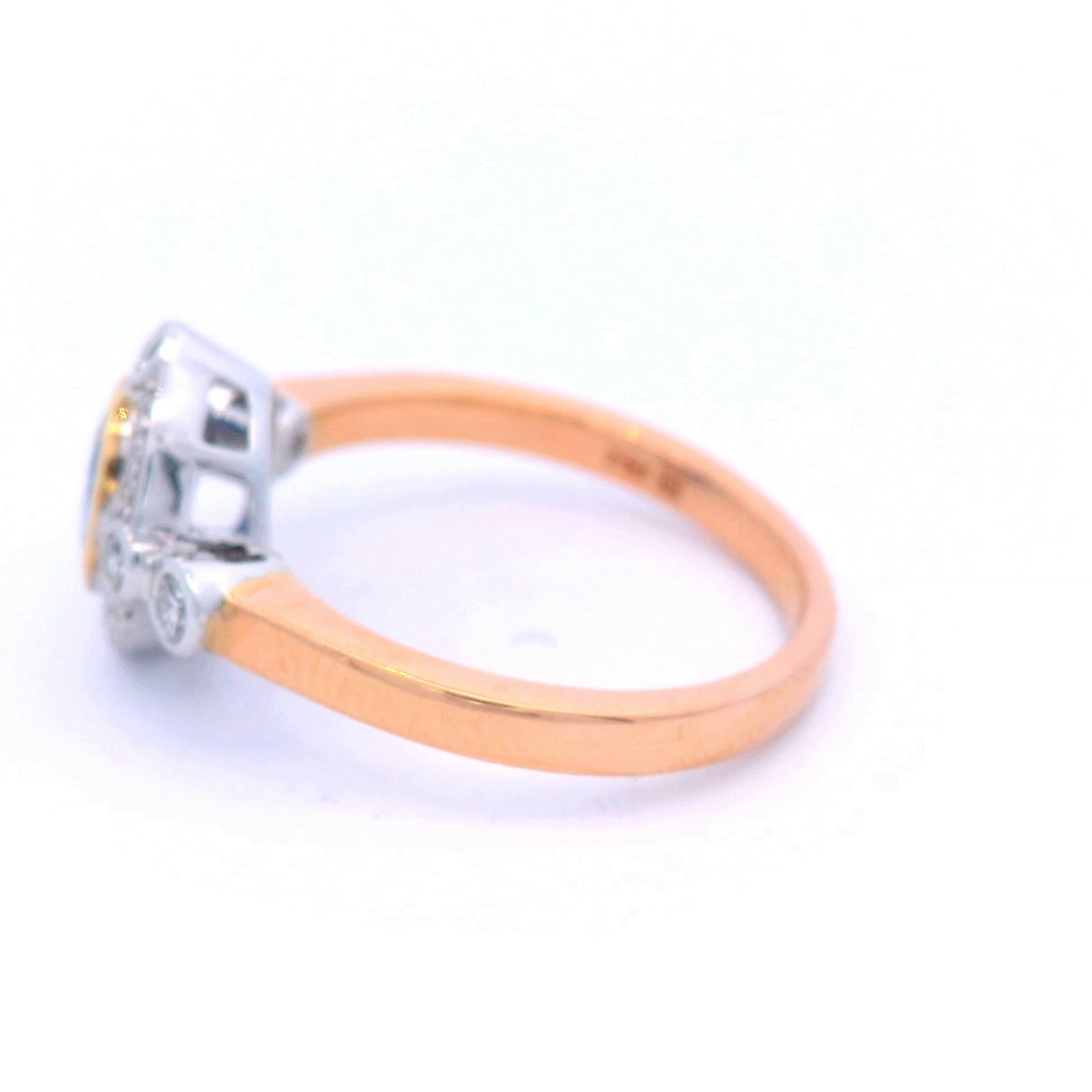 Ceylon Sapphire & Diamond Dress Ring in 18 carat Rose & White Gold