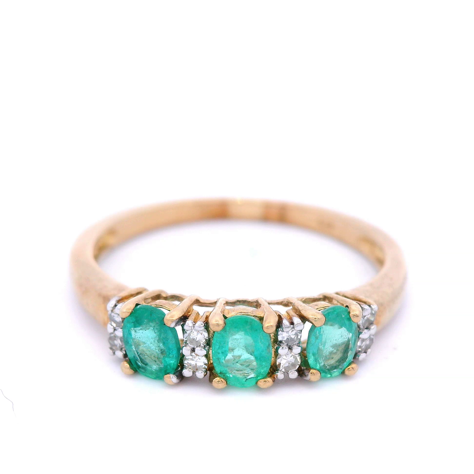 Natural Emerald & Diamond Dress Ring