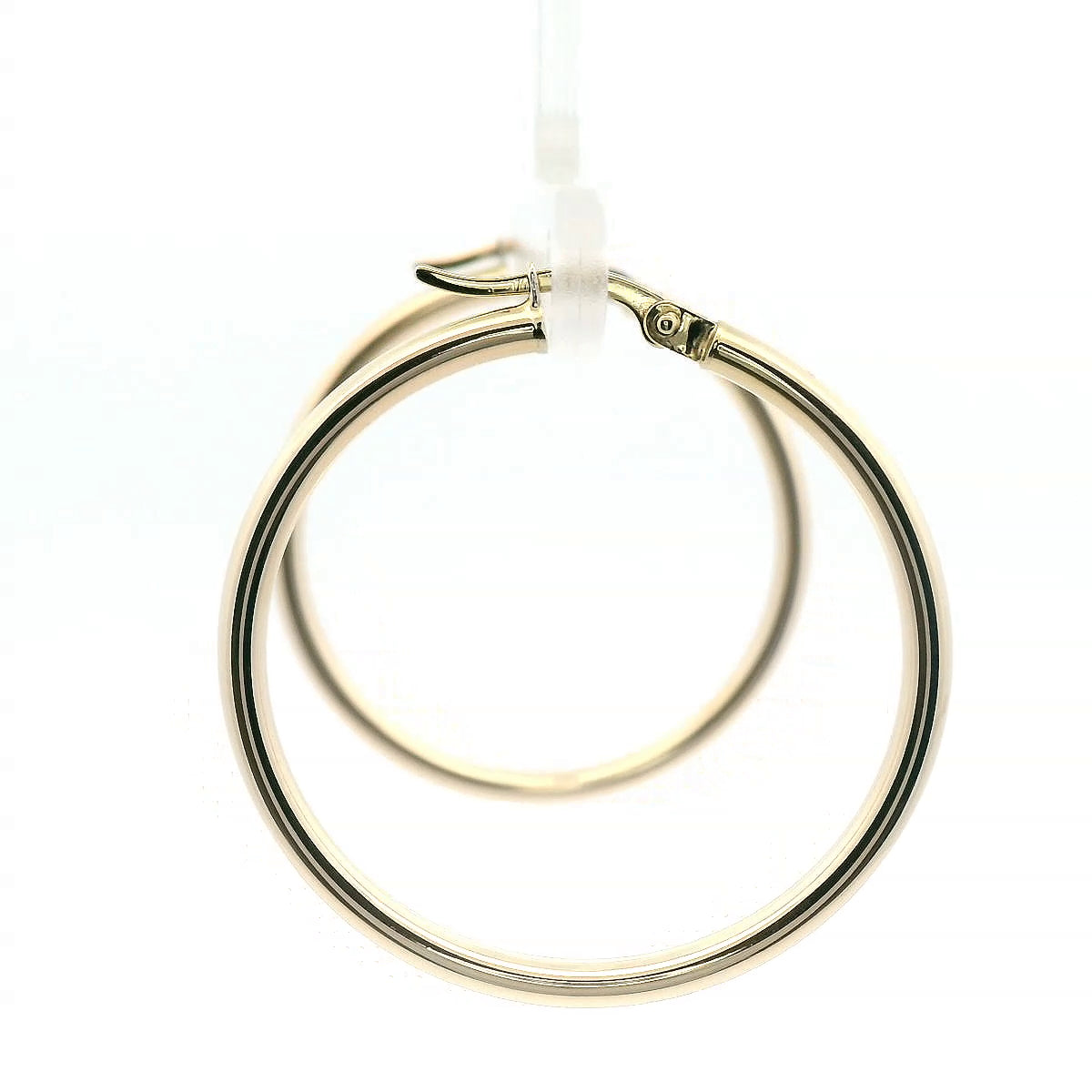 9 Carat Yellow Gold Plain Hoop Earrings