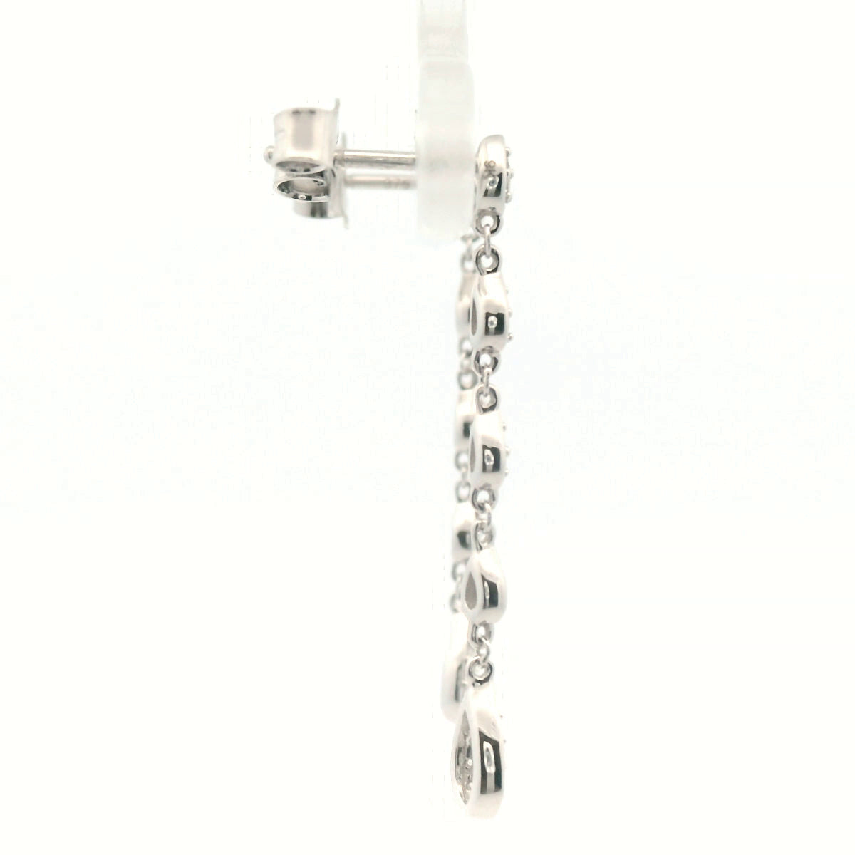 Diamond Set Teardrop Earrings in 9ct White Gold