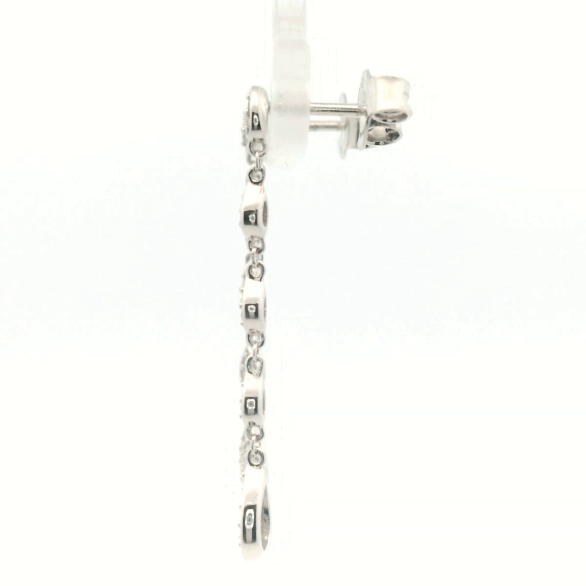 Diamond Set Teardrop Earrings in 9ct White Gold