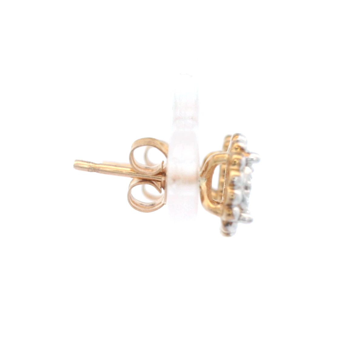 Halo / Fancy Diamond Set Stud Earrings Illusion Set