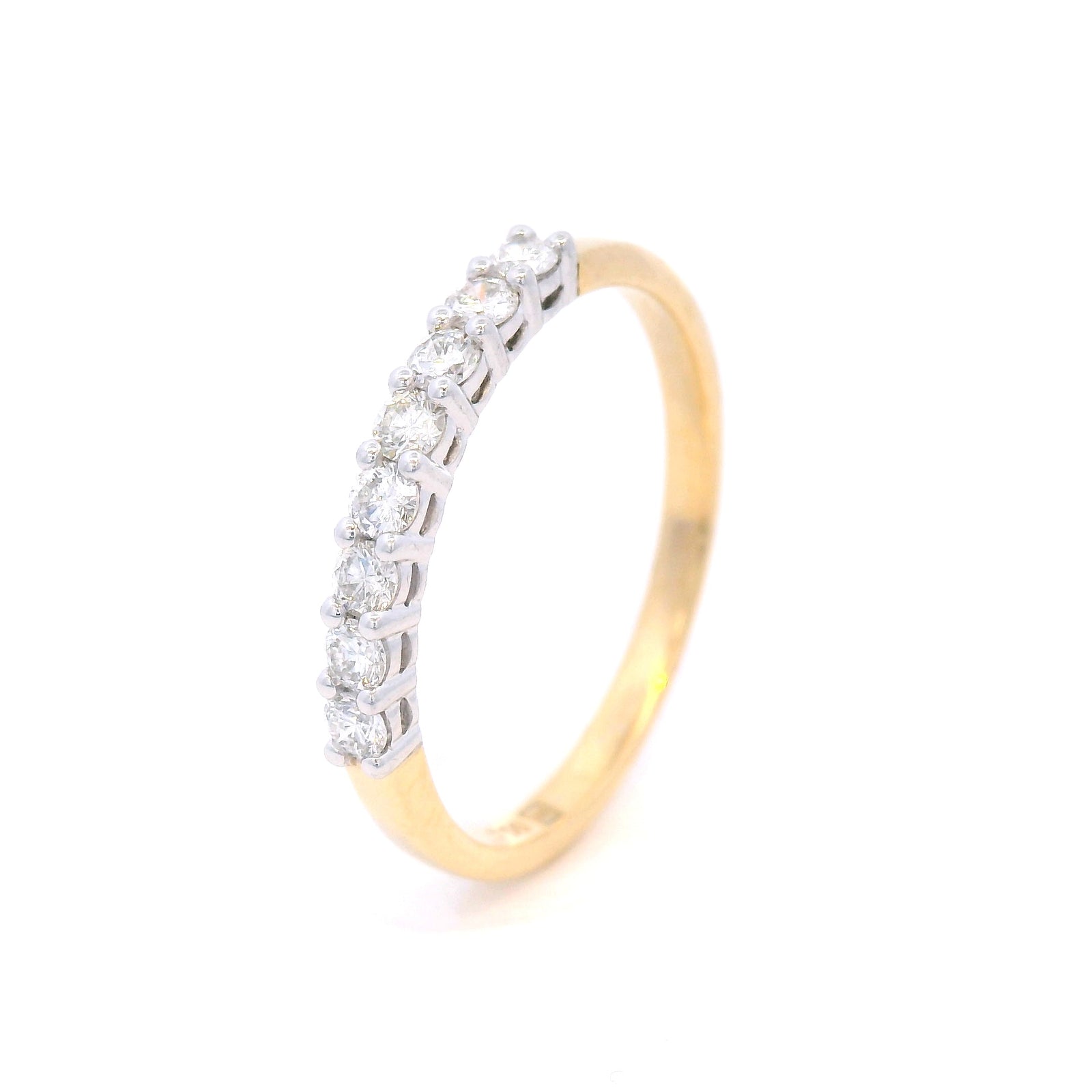 Diamond Claw Set Wedder in 18ct Two-Tone Gold