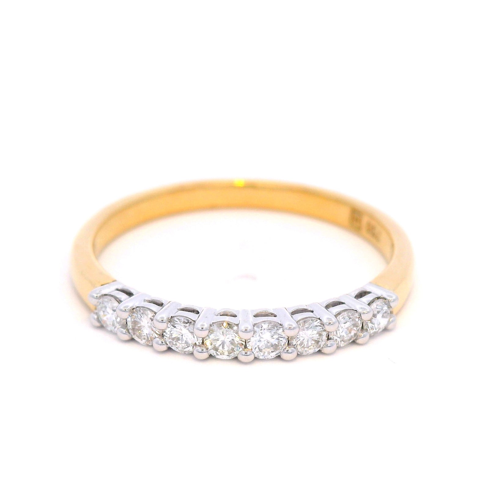 Diamond Claw Set Wedder in 18ct Two-Tone Gold