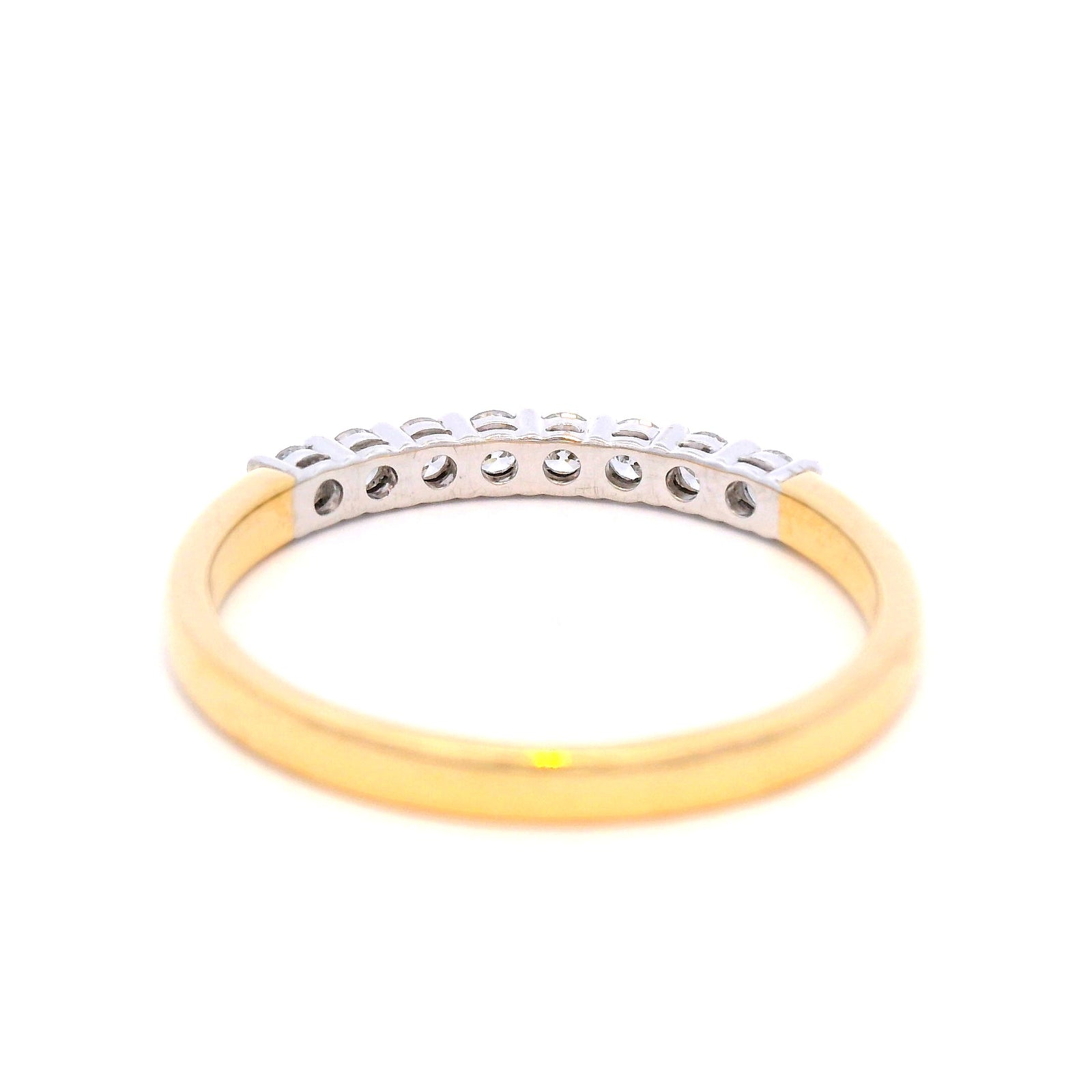 Diamond Claw Set Wedder in 18ct Two-Tone Gold