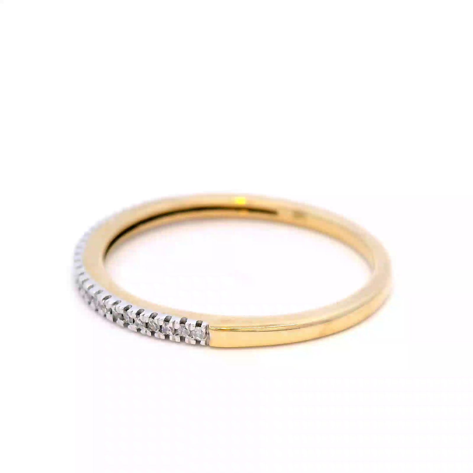 Diamond Ring with 0.08ct Diamonds in 9K Yellow Gold