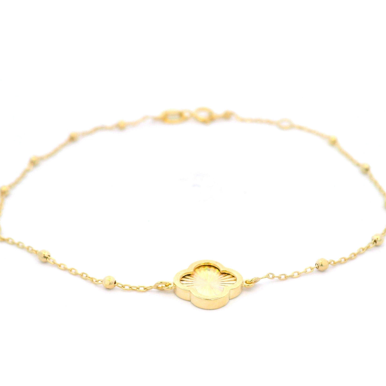Rainbow Petal Bracelet In Yellow Gold
