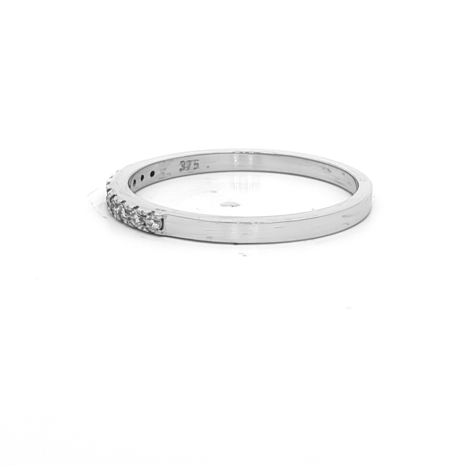 9ct White Gold 0.12ct F/SI2 Diamond Set Wedder