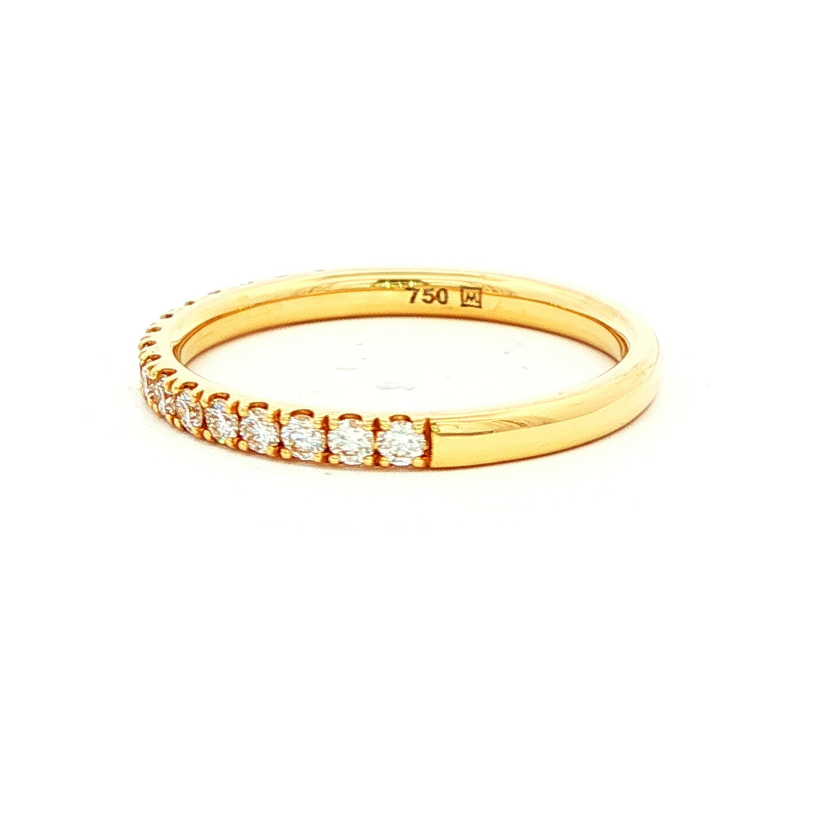 RING 18ct Yellow Gold DIAMOND SI H SZ N