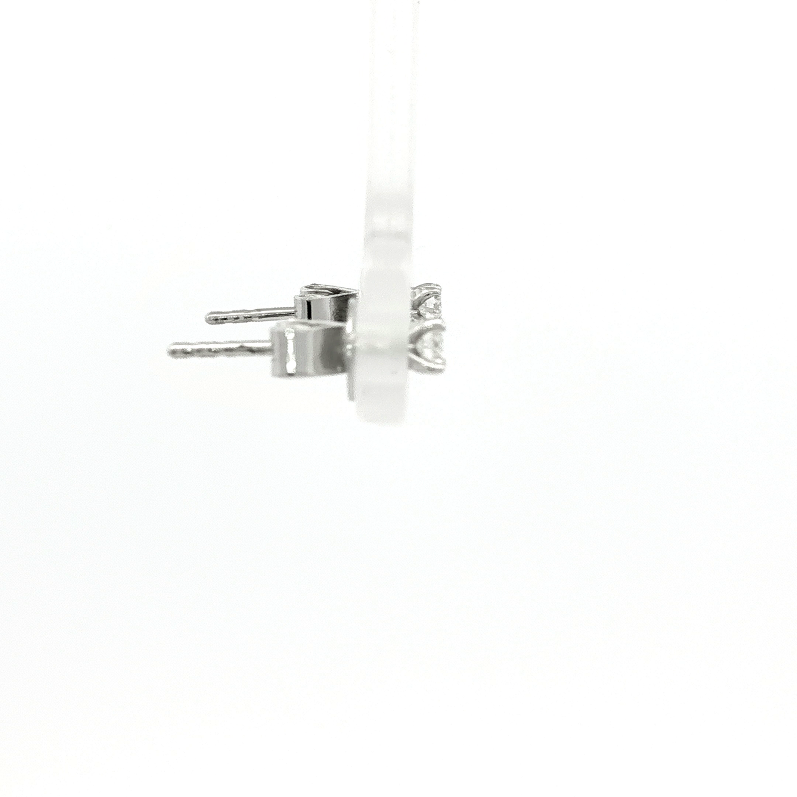 9 Carat White Gold with White Argyle Stud Earrings