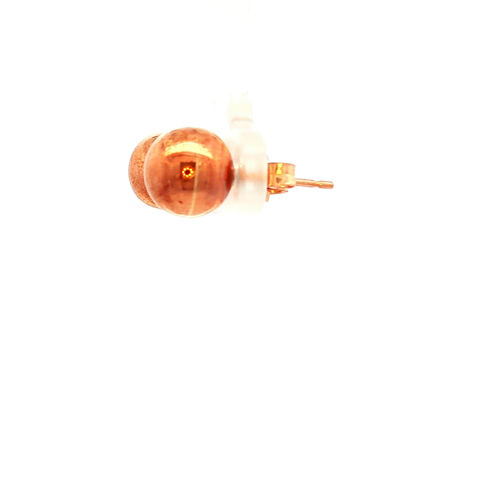 Heavy Ball Studs in Rose Gold