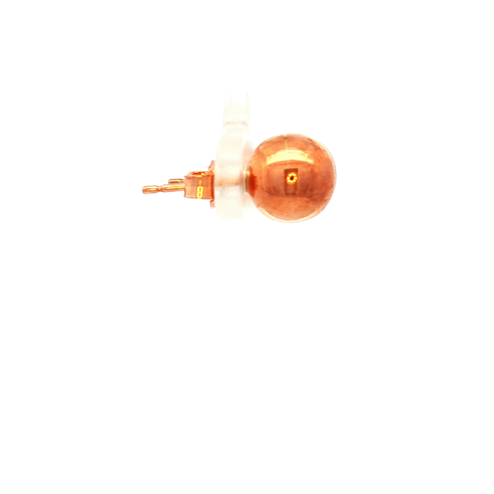 Heavy Ball Studs in Rose Gold