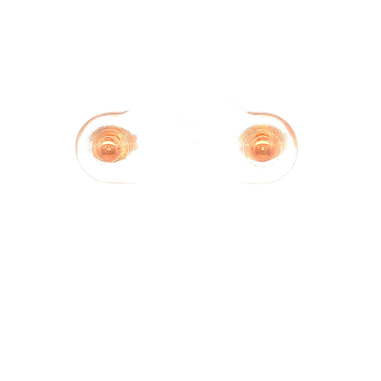 Rose Gold Round Ball Stud Earrings 3mm