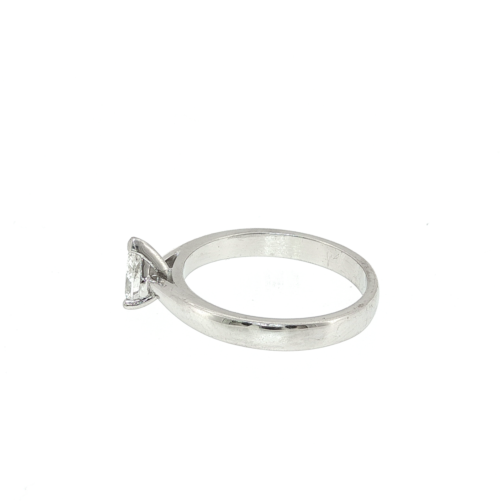 Pear Shaped Diamond Set in White Gold