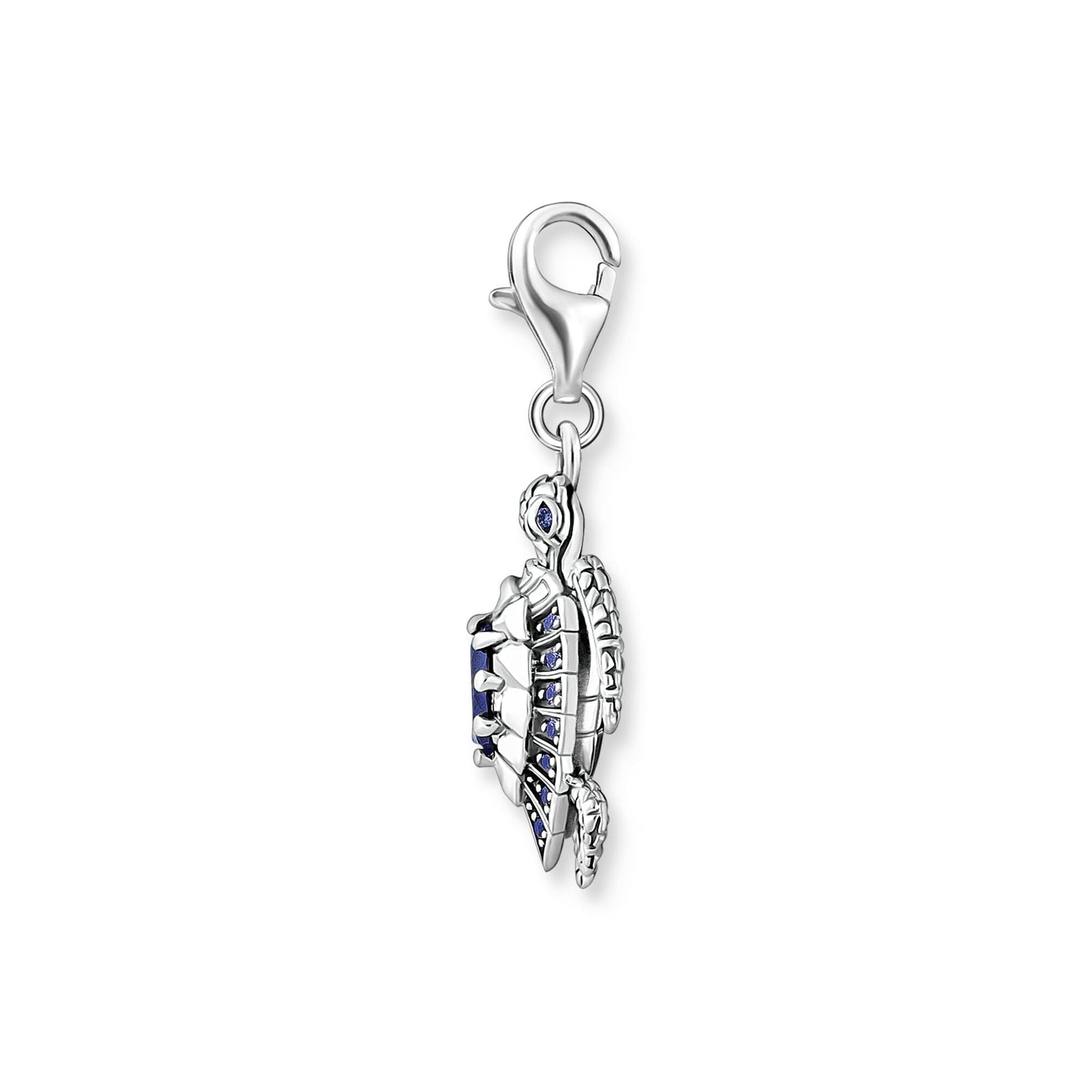 THOMAS SABO Charm pendant turtle with blue stones